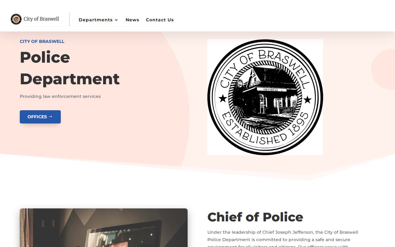 Braswell, Paulding County, Georgia Police Department page for city arrest records and booking records